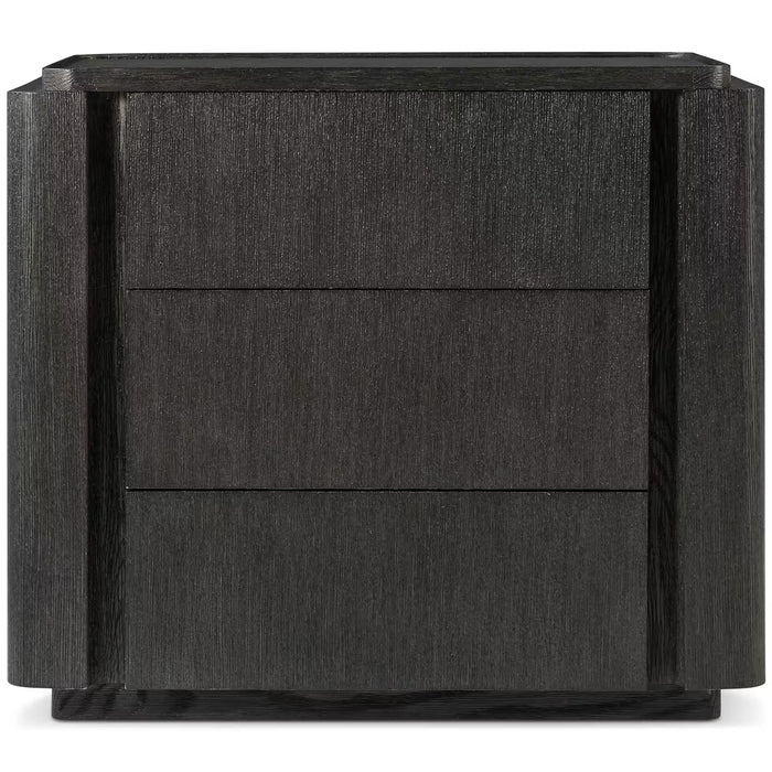 Repose Closed Bedside Table – Charcoal Oak