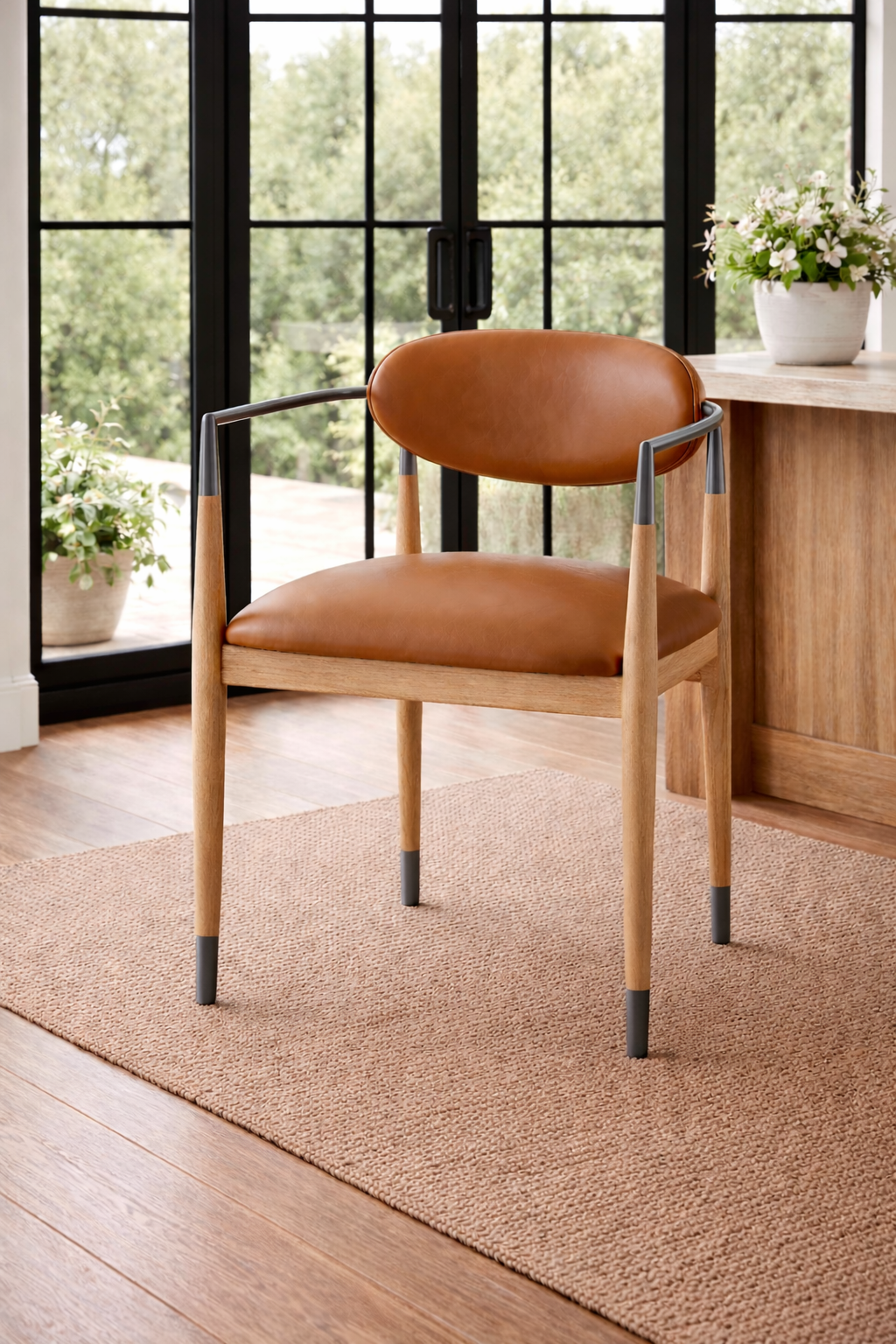 Soho Dining Chair – Natural and Bronze