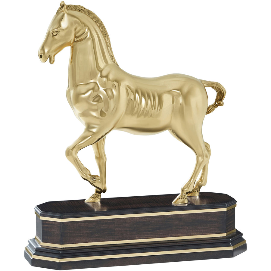 Dressage Sculpture – Polished Brass