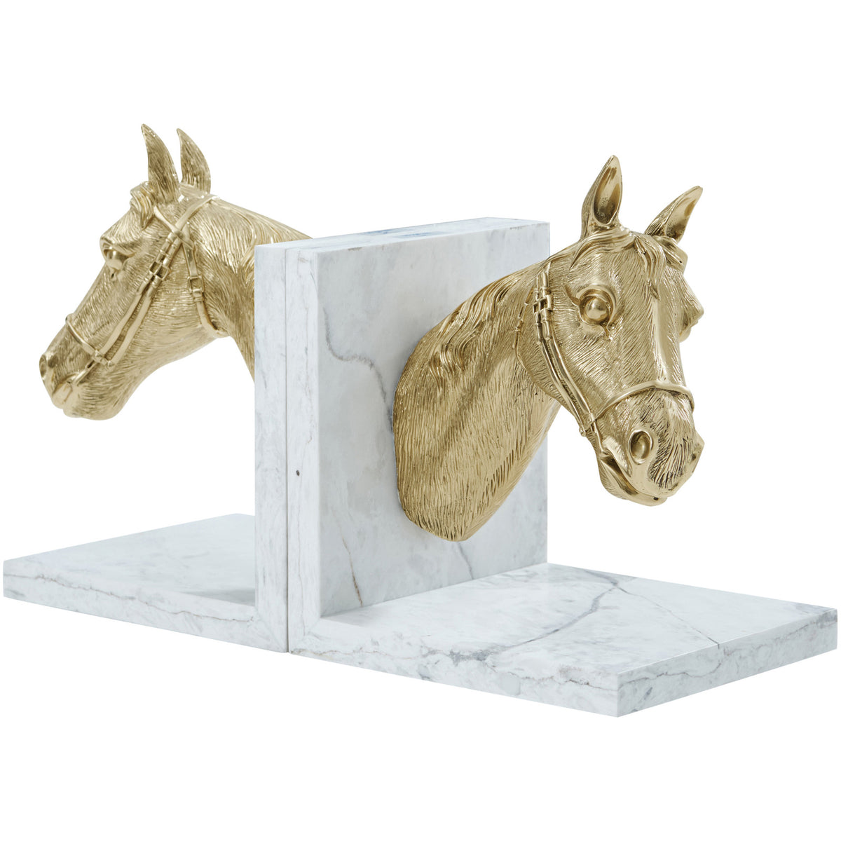 Red Ribbon Bookends – Brass