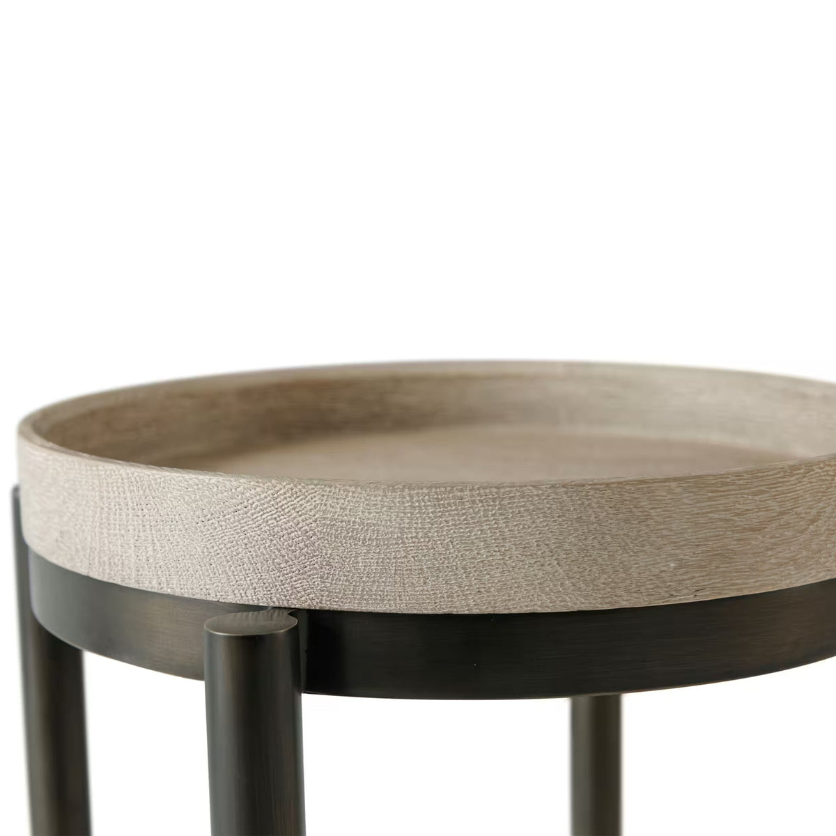 Repose Iron Drink Table – Grey Oak