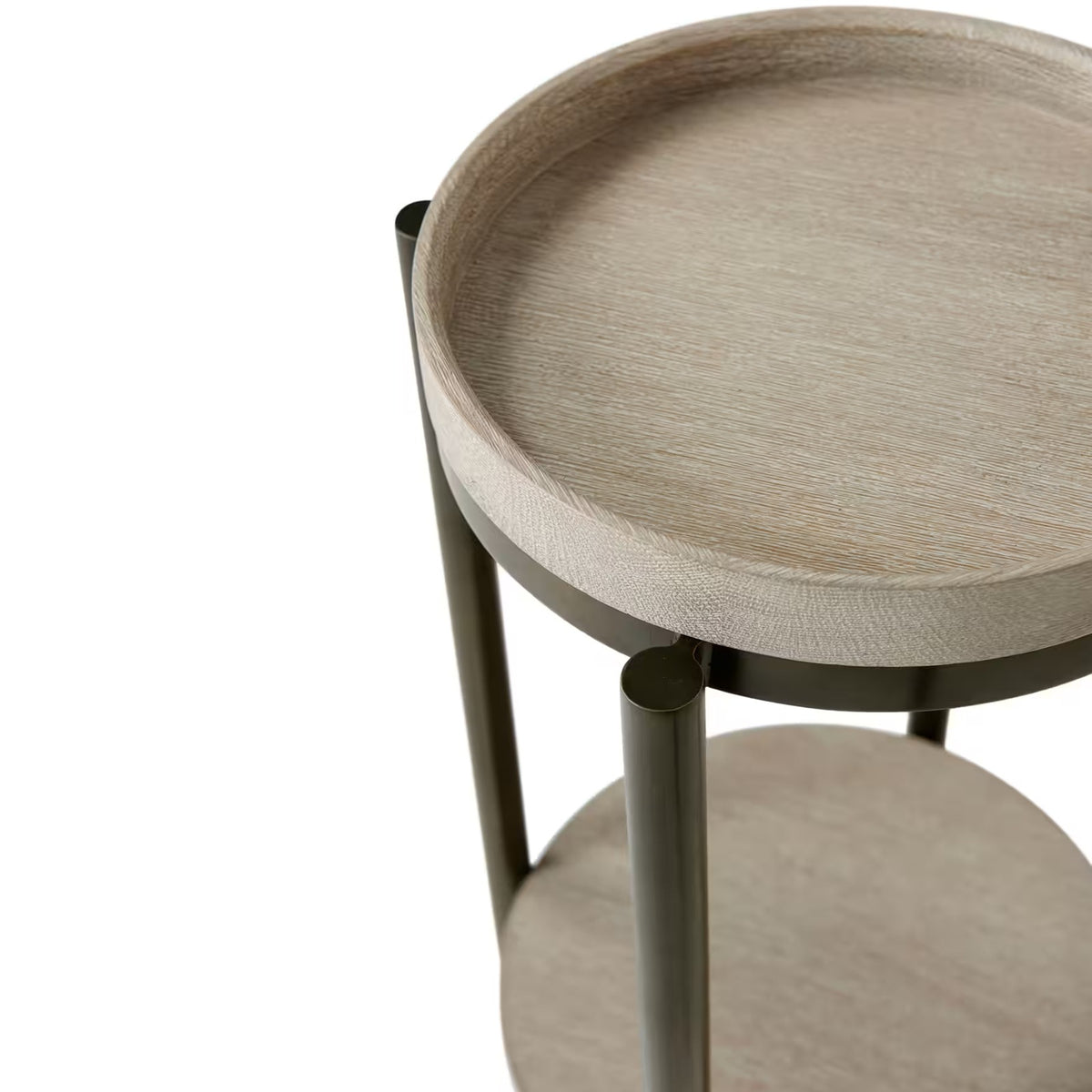 Repose Iron Drink Table – Grey Oak