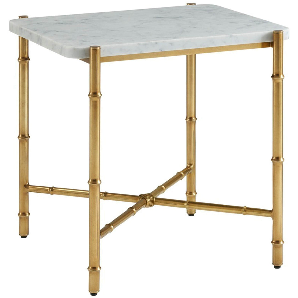 Kesden Side Table – Bianco Marble