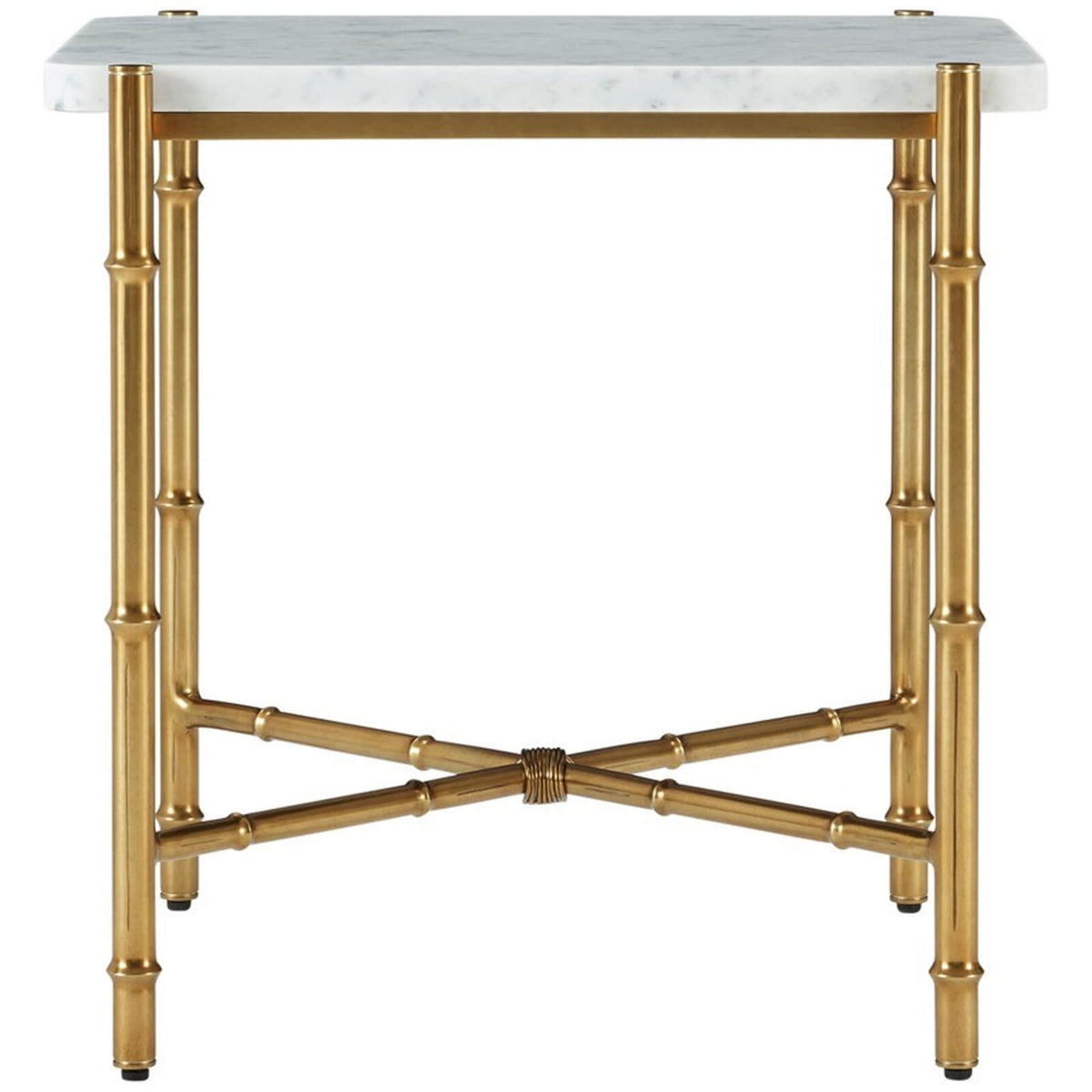 Kesden Side Table – Bianco Marble