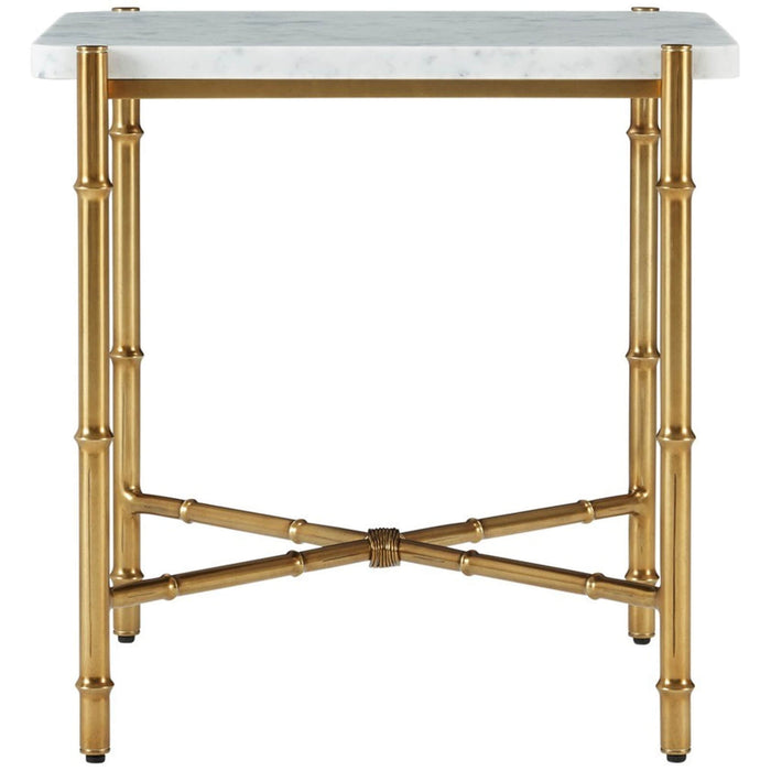 Kesden Side Table – Bianco Marble