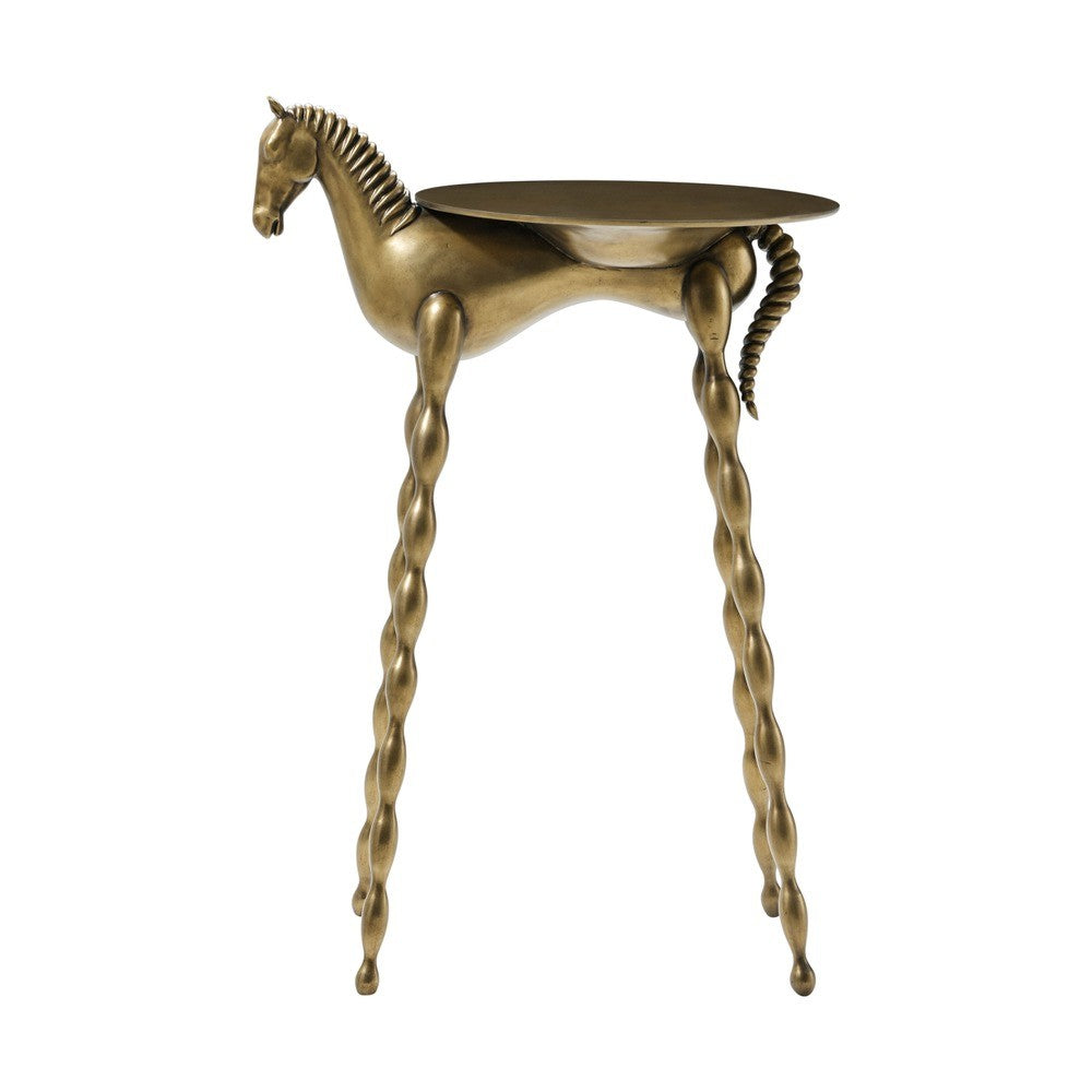 Troy Drinks Table – Brass Finish
