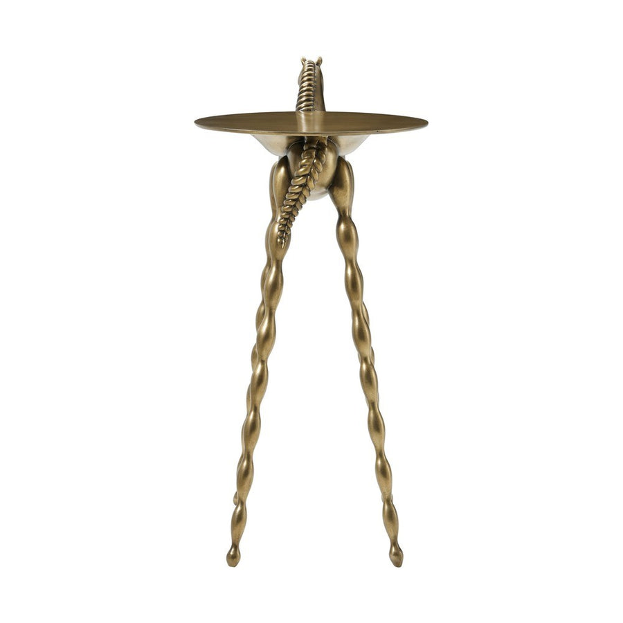 Troy Drinks Table – Brass Finish