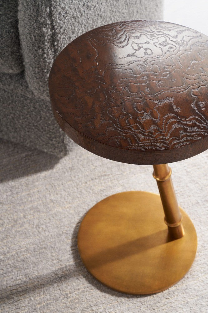 Kesden Accent Table – Ash Burl Veneer