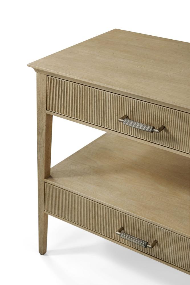 Balboa Wooden Bedside Table – Coastal Grey