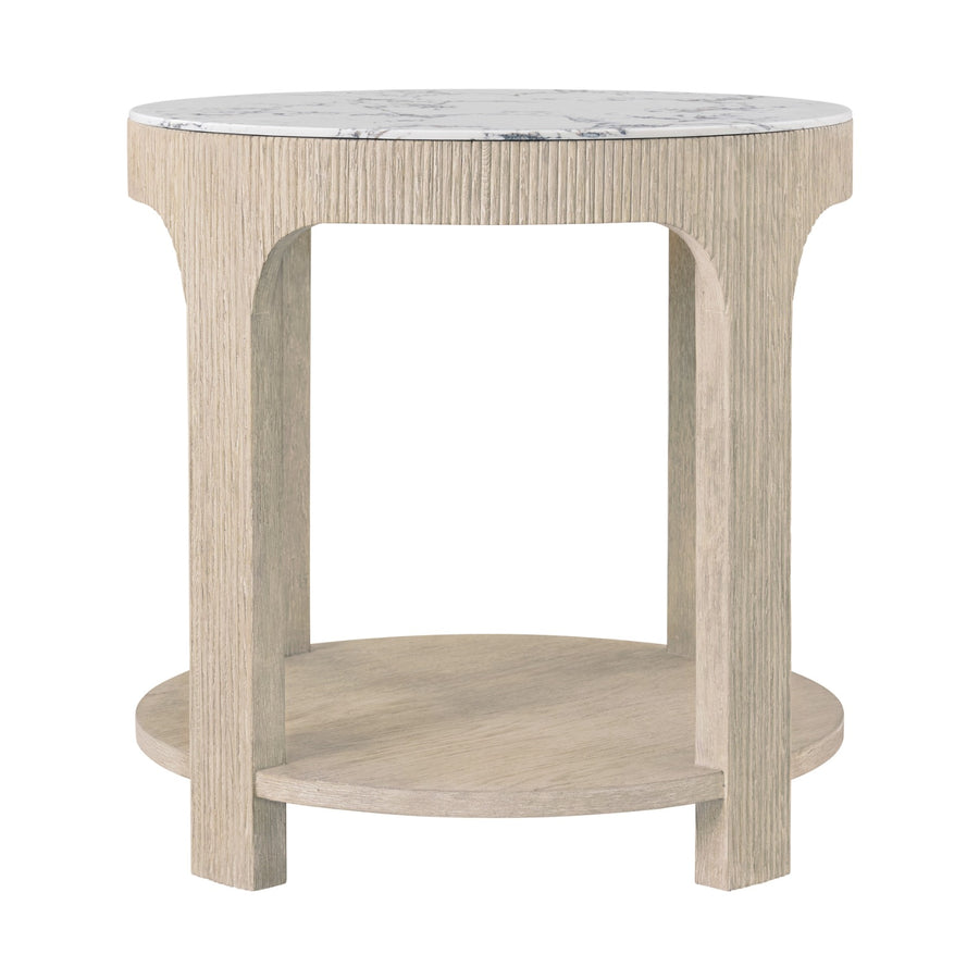 Horizon Round Quartz Side Table
