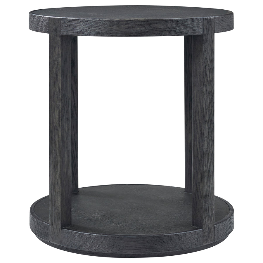 Maxwell Round Side Table – Dark