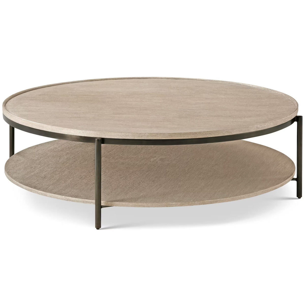 Repose Round Coffee Table – Grey Oak