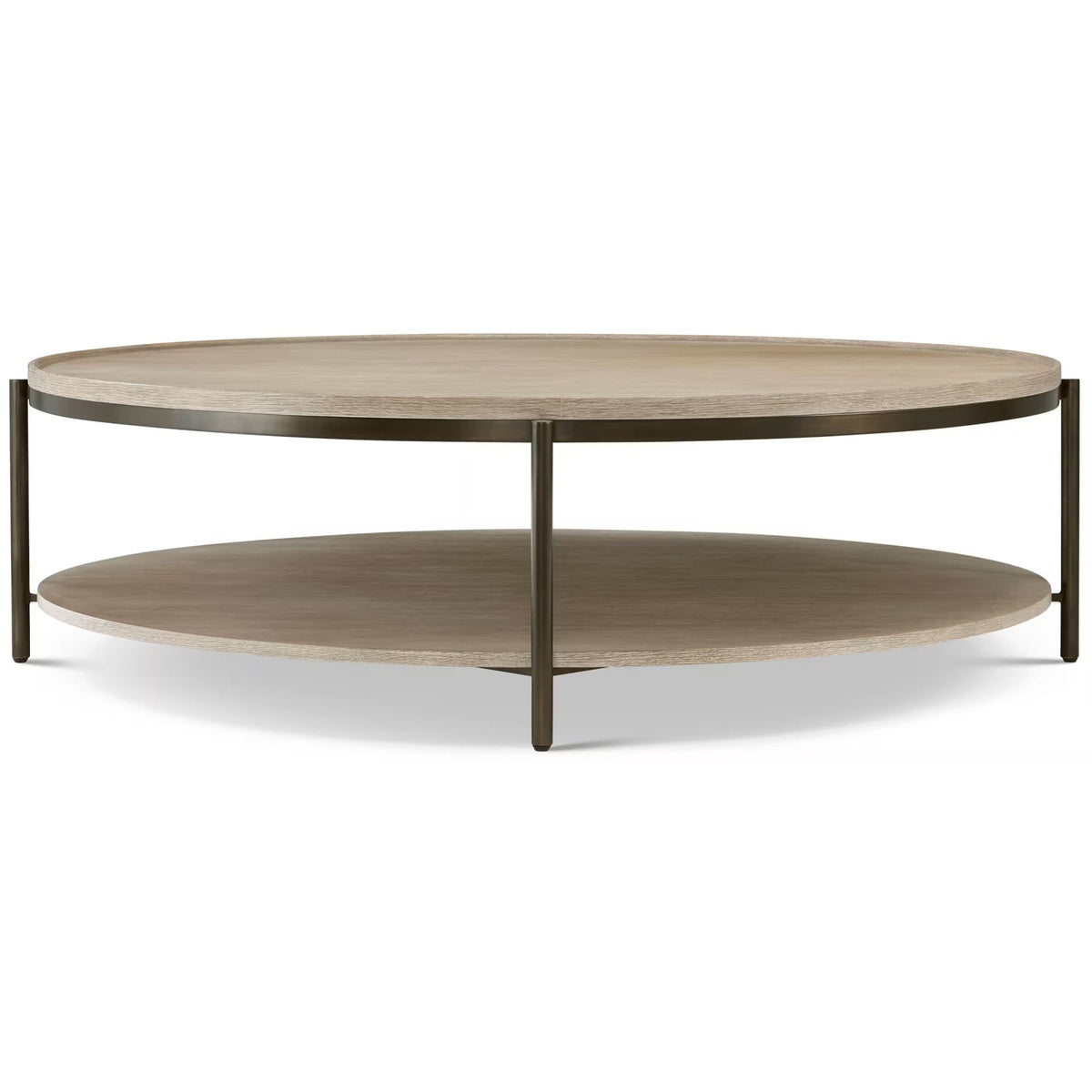 Repose Round Coffee Table – Grey Oak