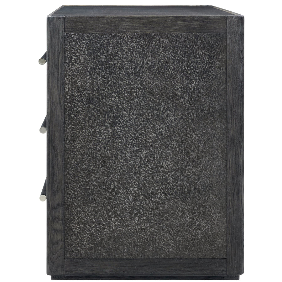 Maxwell 3-Drawer Bedside Table II – Dark