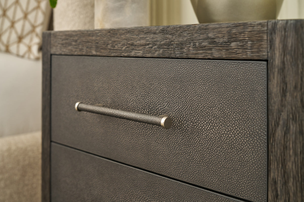 Maxwell 3-Drawer Bedside Table – Dark