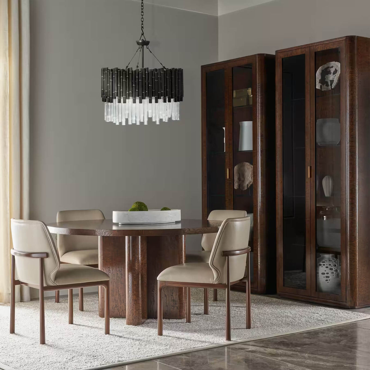 Kesden Display Cabinet – Ash Burl Veneer