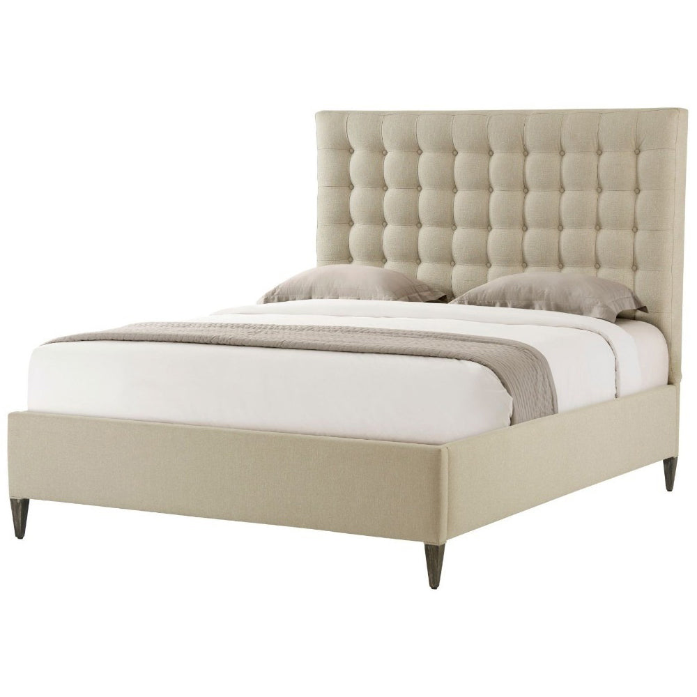Hampton King Bed Frame – Cream Kendal Linen