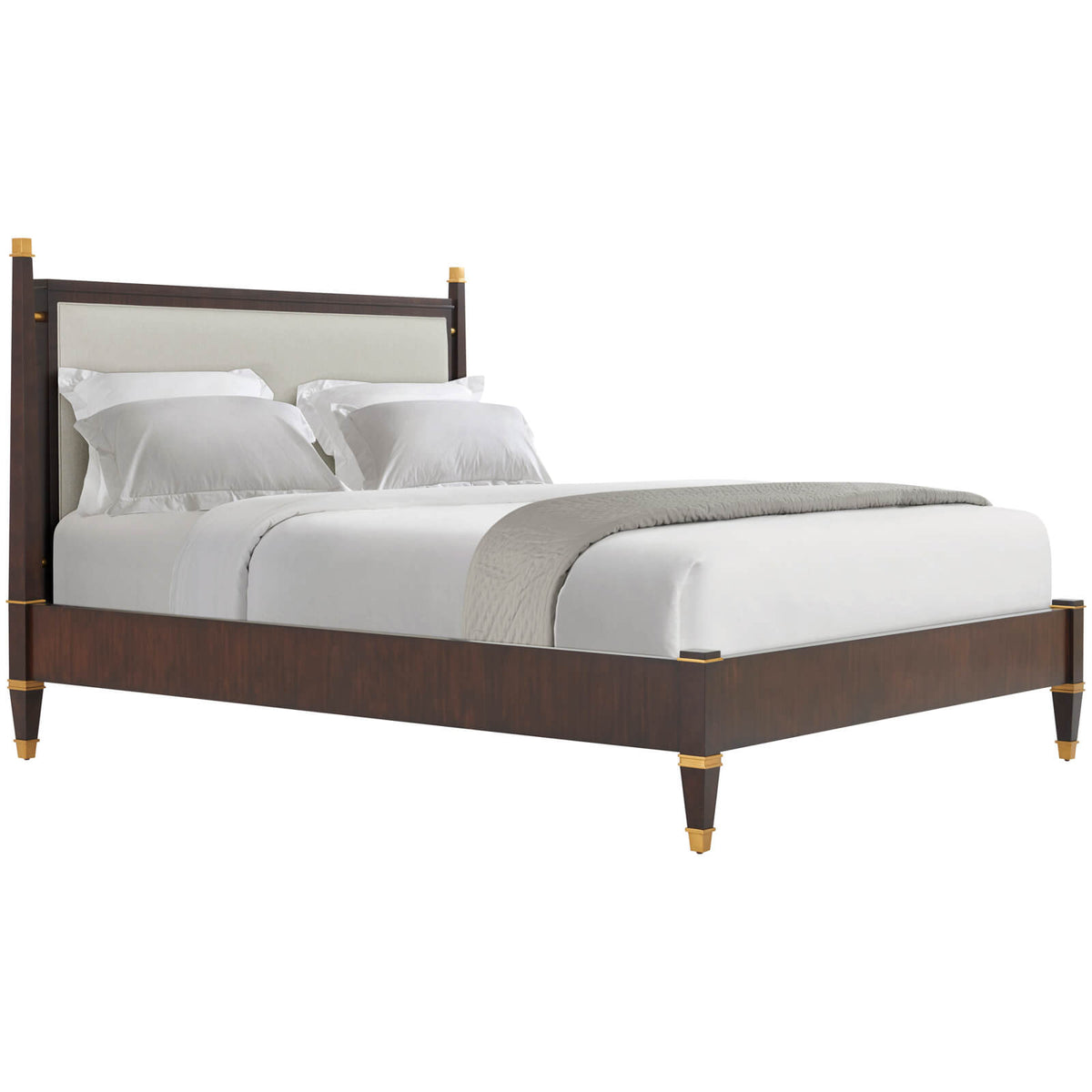 Markos Upholstered Super King Size Bed – Dark