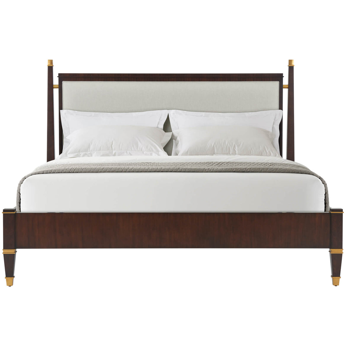 Markos Upholstered Super King Size Bed – Dark