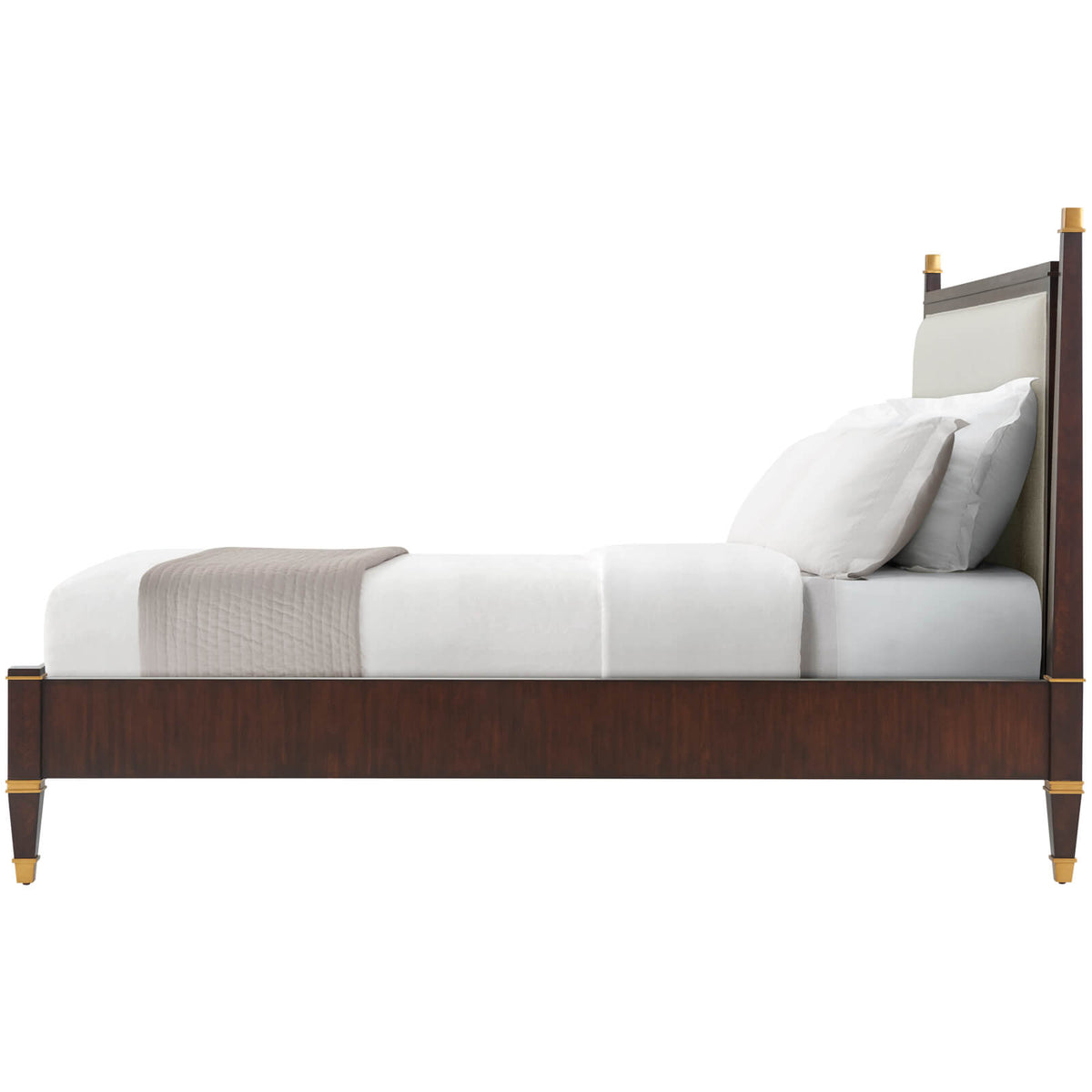 Markos Upholstered Super King Size Bed – Dark