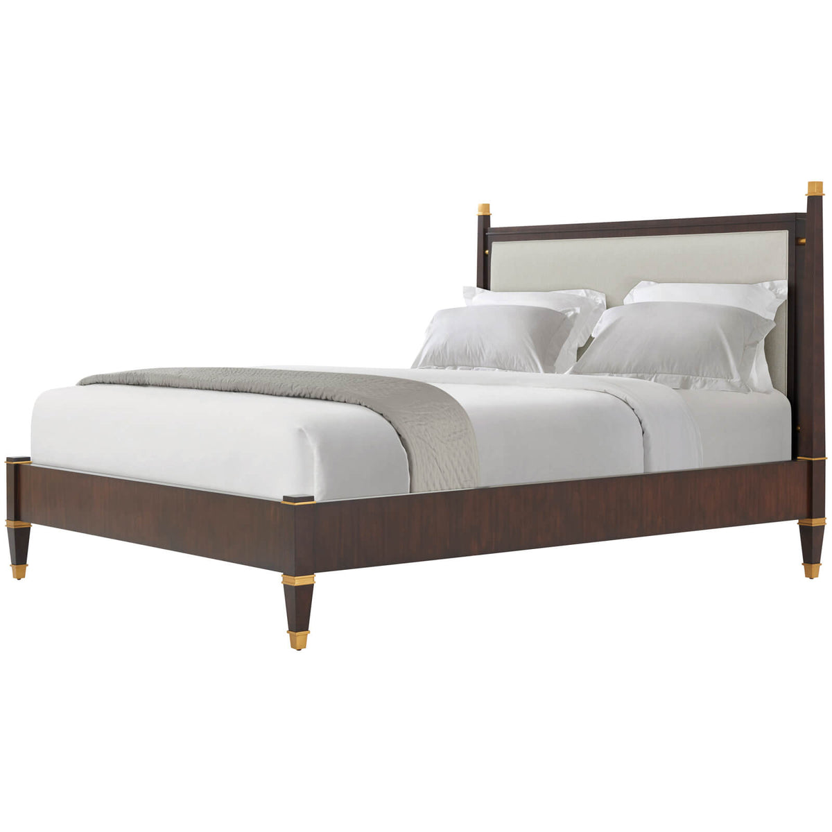 Markos Upholstered Super King Size Bed – Dark