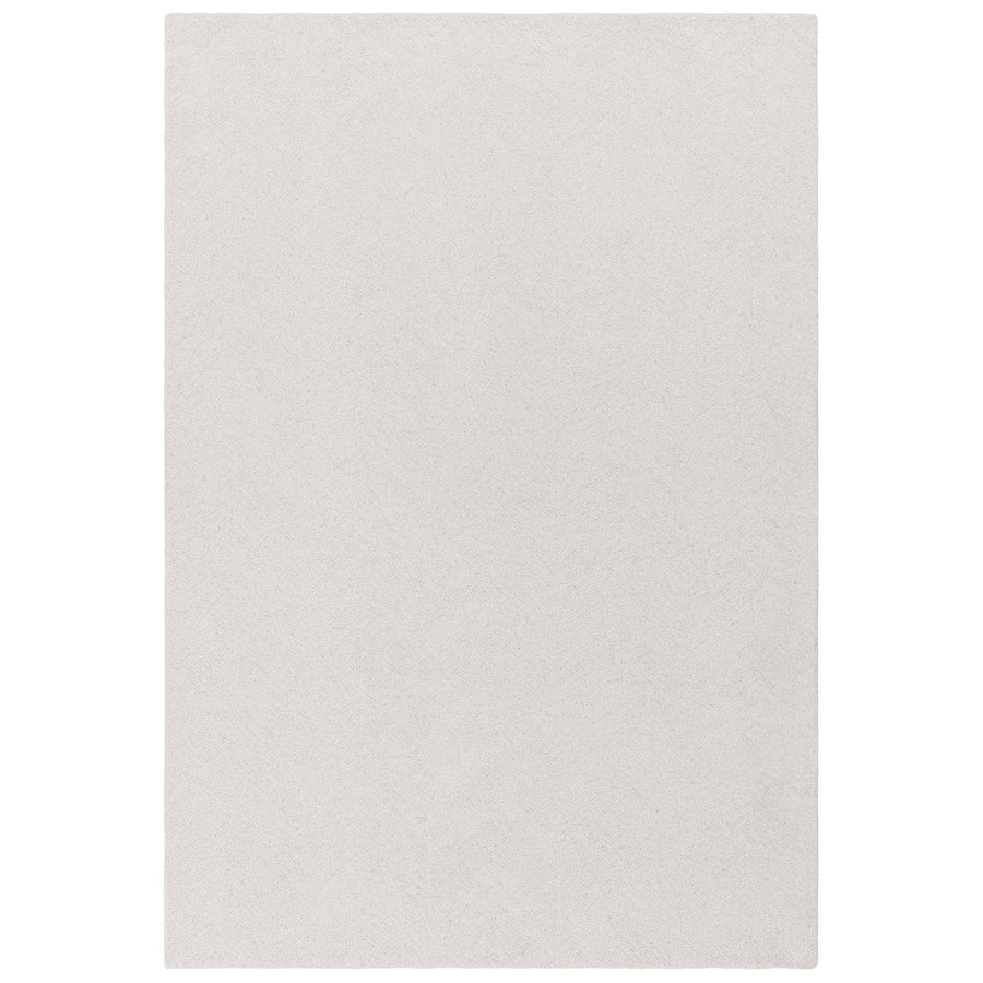 Theodore Chevron Ivory wool rug shown on a white background