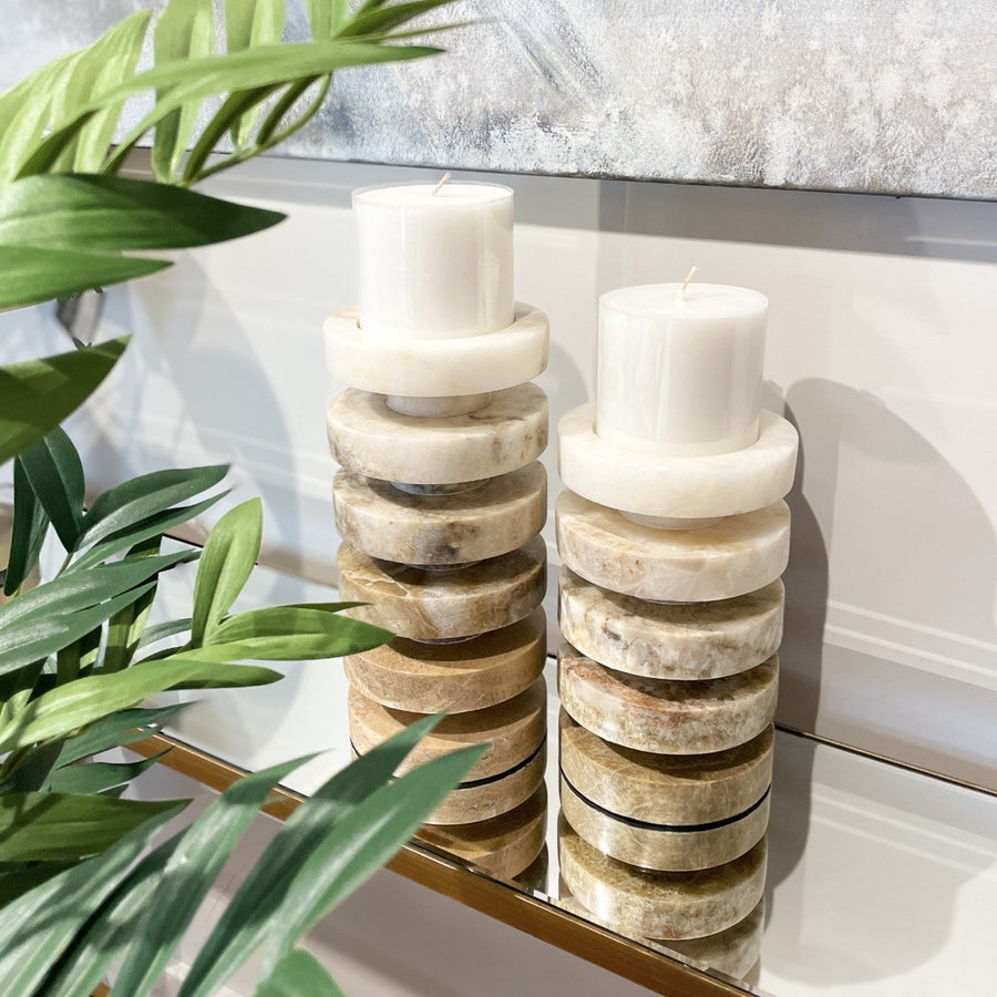 Emora Pillar Candleholders – Set of 2