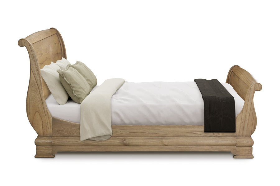 Fulbrook Oak King Size Sleigh Bed