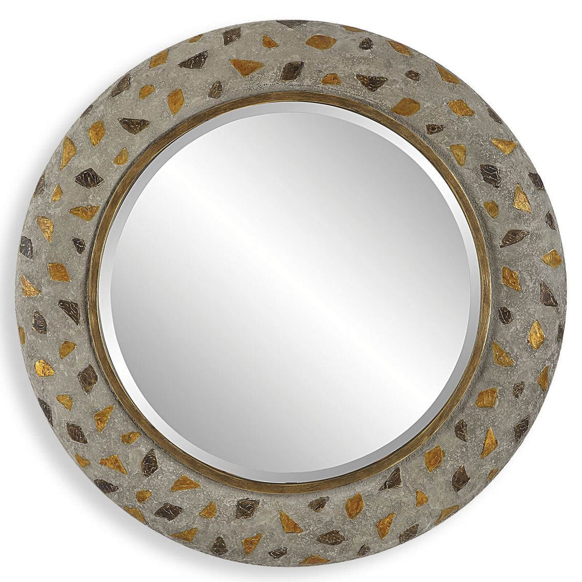 Copper Terrazzo Round Mirror