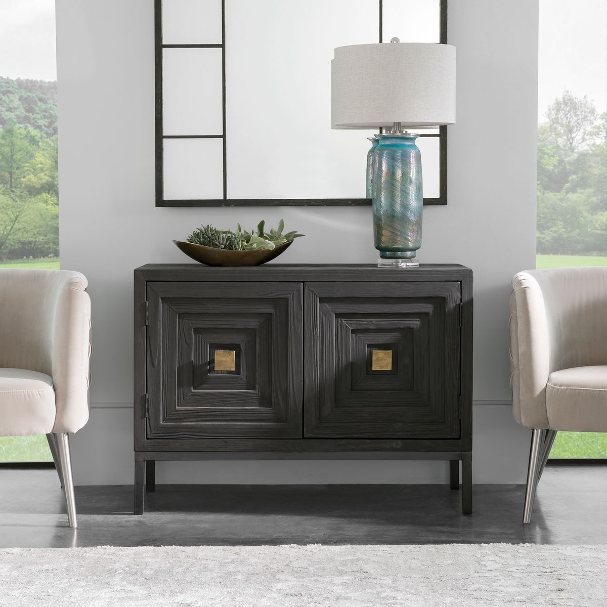 Aiken Dark Walnut Two-Door Cabinet