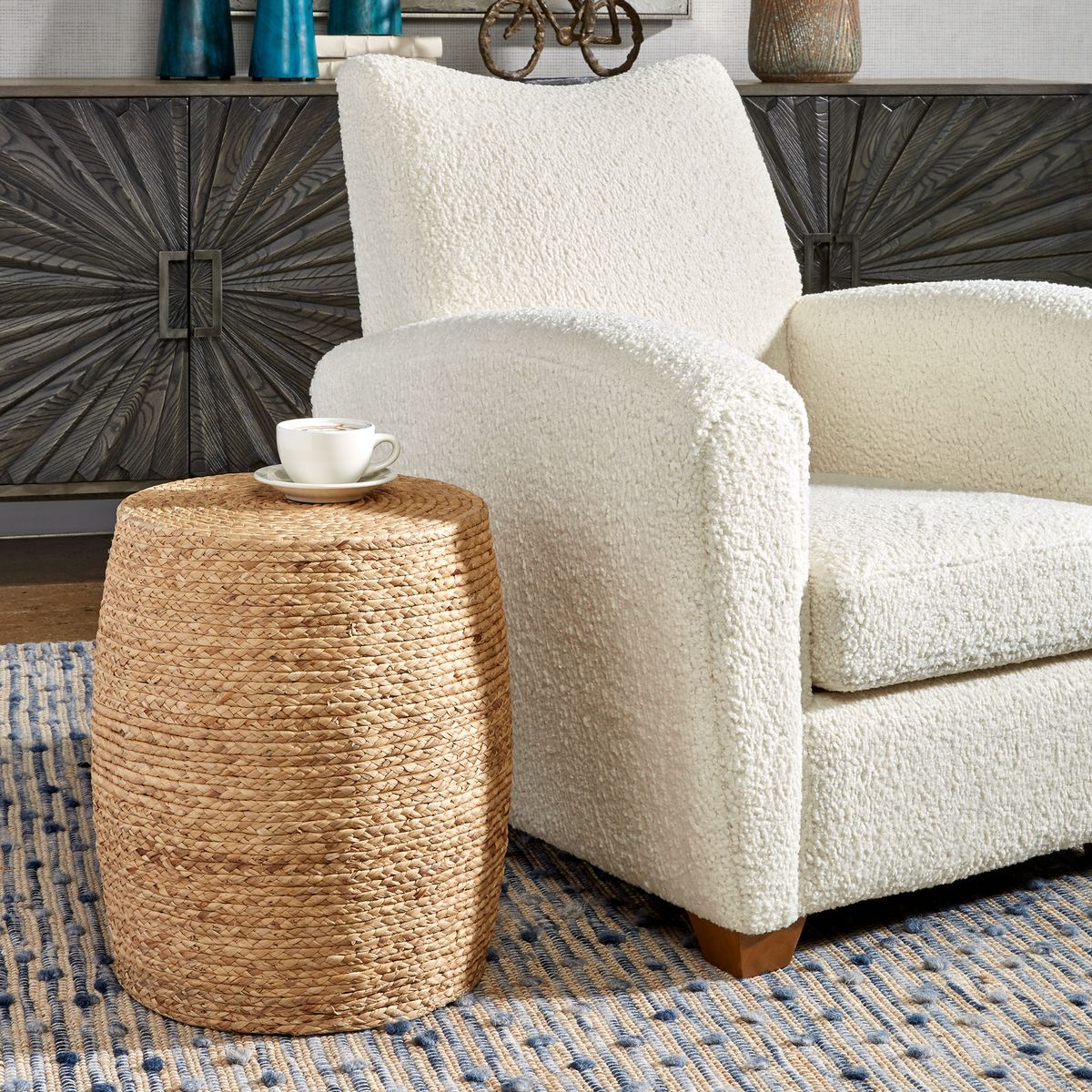 Resort Straw Side Table