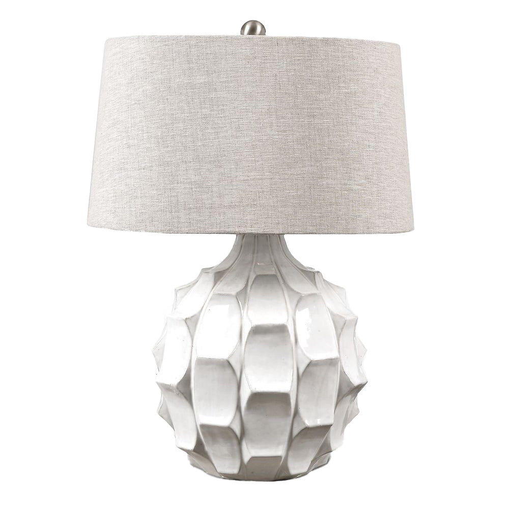Guerina Scalloped Lamp – White