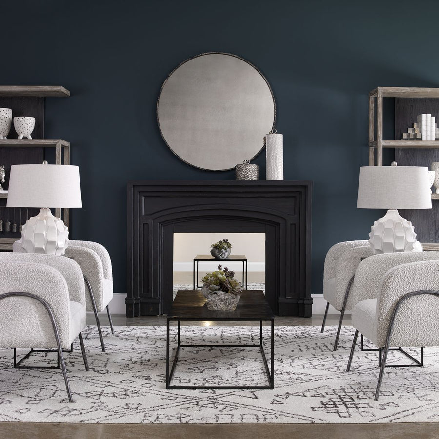 Guerina Scalloped Lamp – White