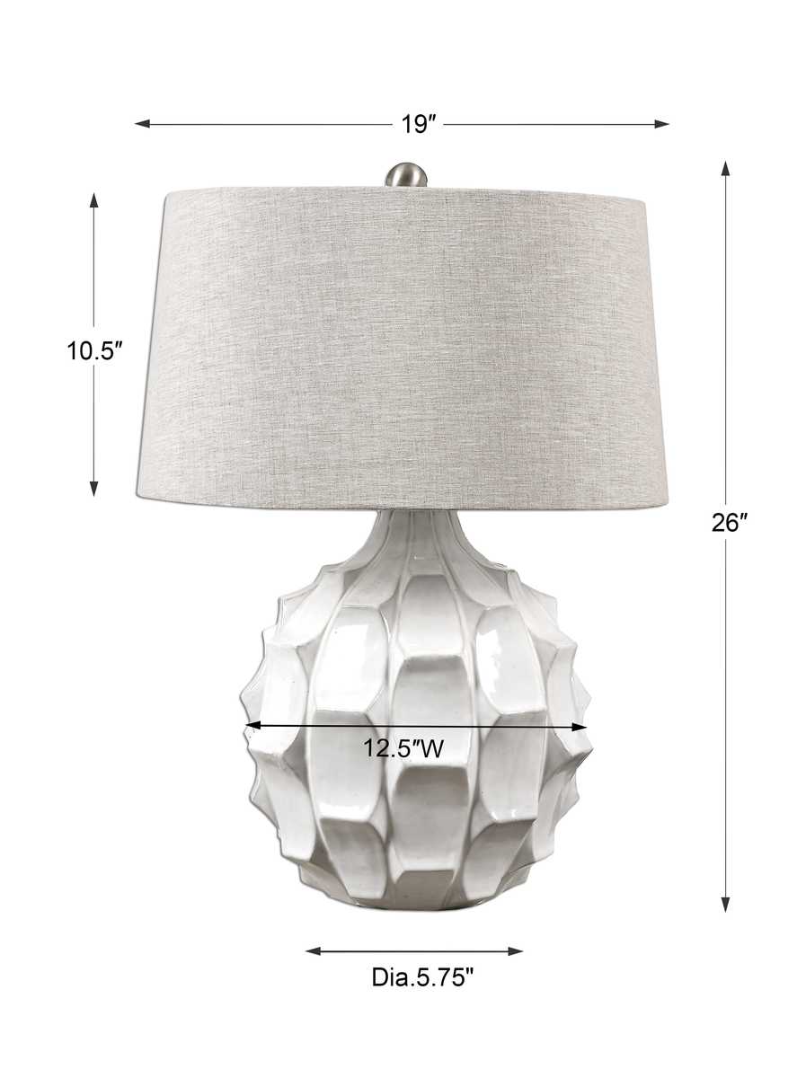 Guerina Scalloped Lamp – White