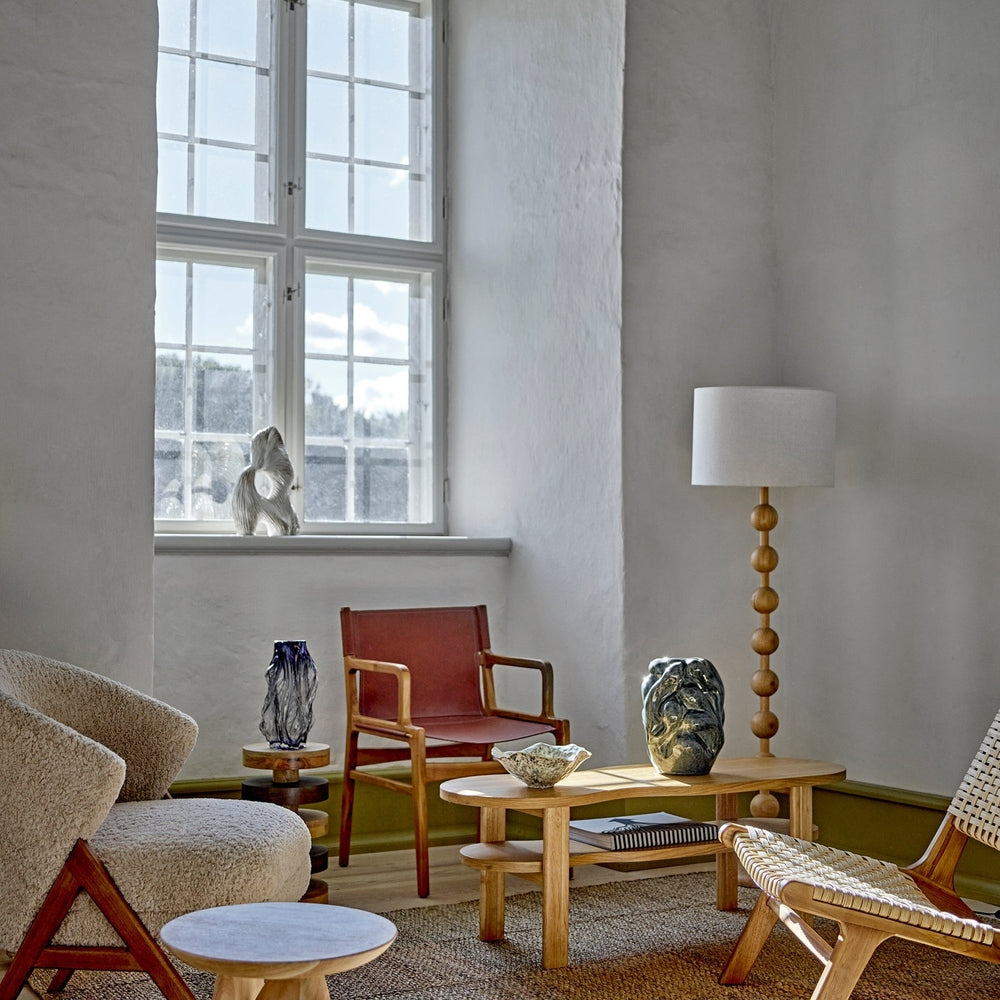 Giacoma Floor Lamp - Natural Rubberwood