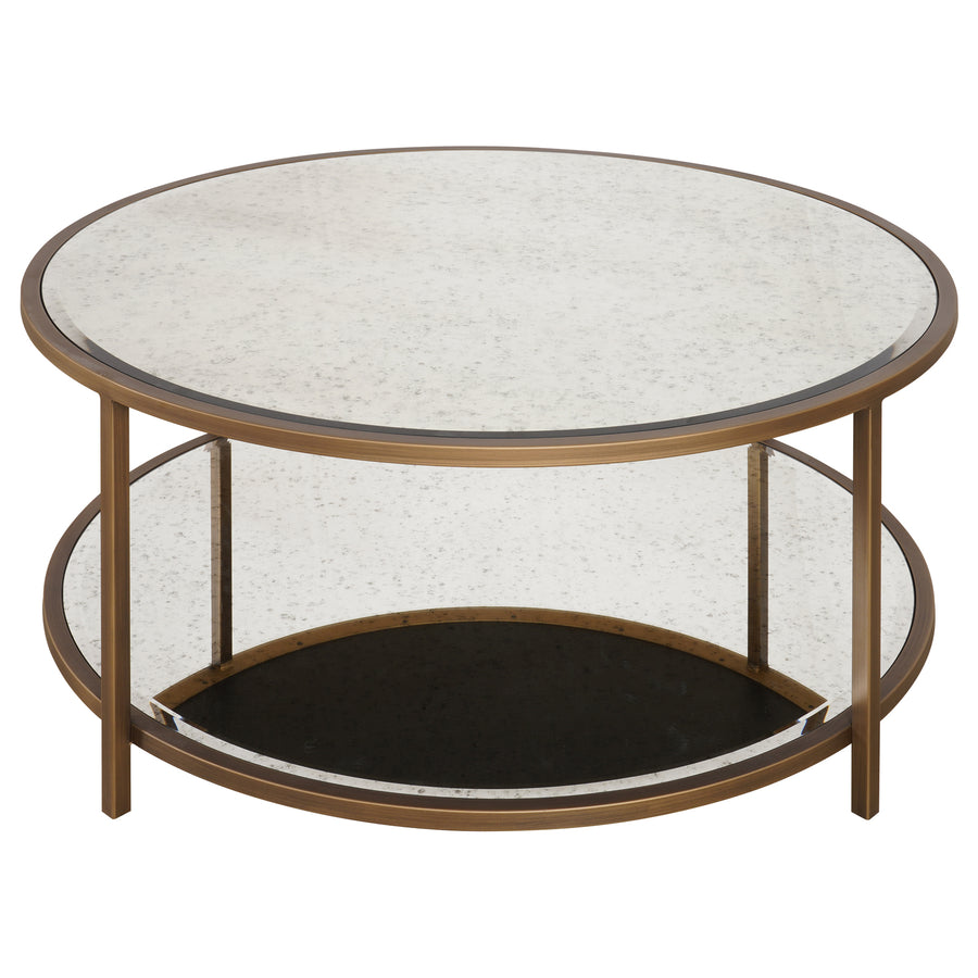 Upton Round Coffee Table – Antique Brass