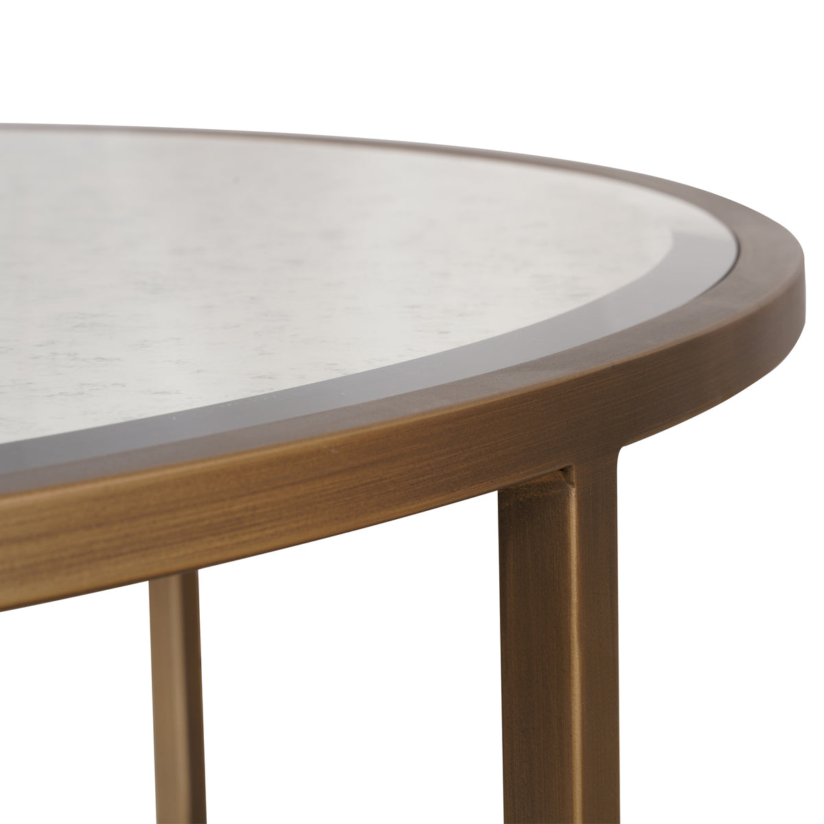 Upton Round Coffee Table – Antique Brass
