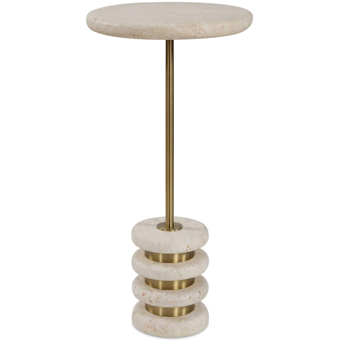 Adames Travertine Drink Table