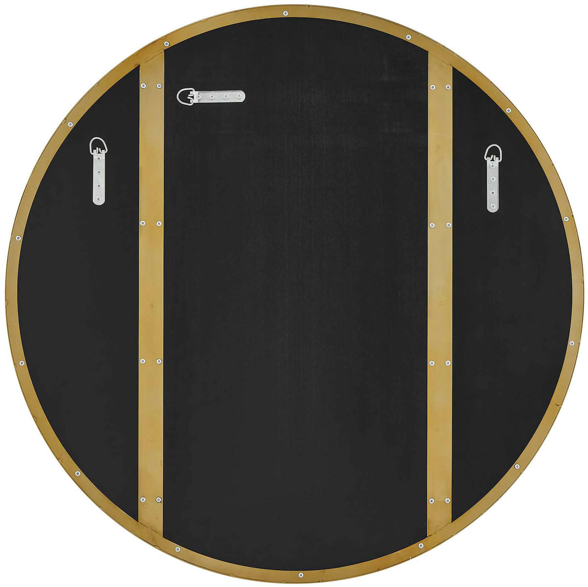 Amram Antique Brass Round Mirror