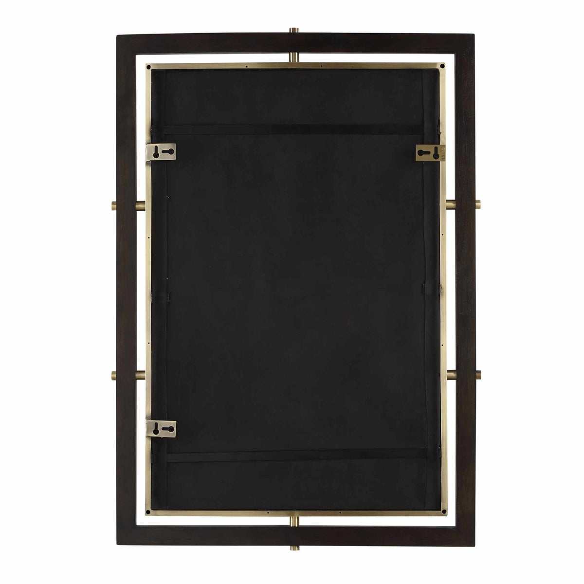 Bach Walnut & Brass Rectangle Mirror