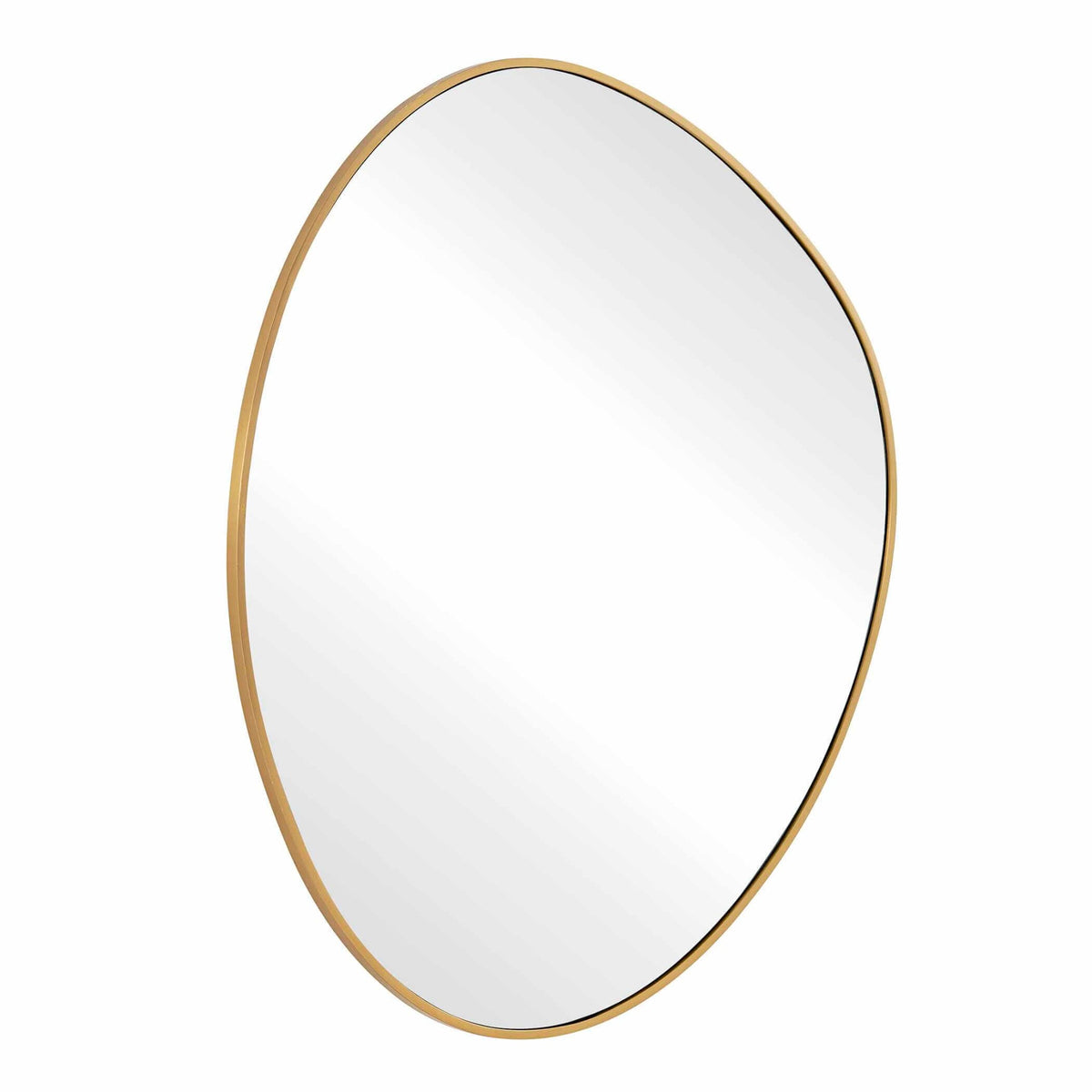 Distort Antique Brass Mirror