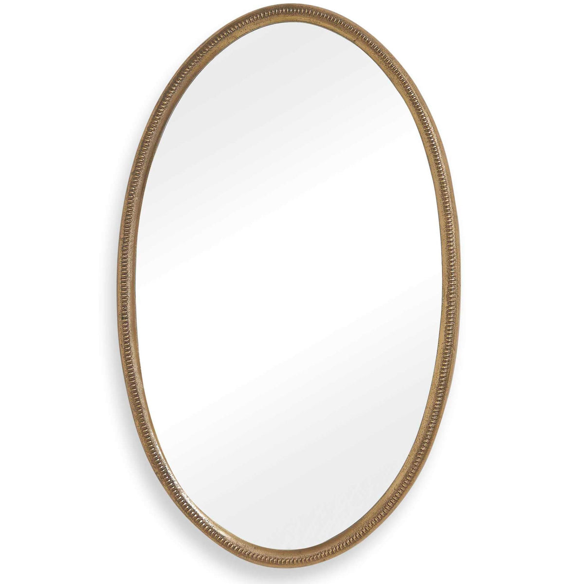 Ellis Beaded Brass Oval Mirror