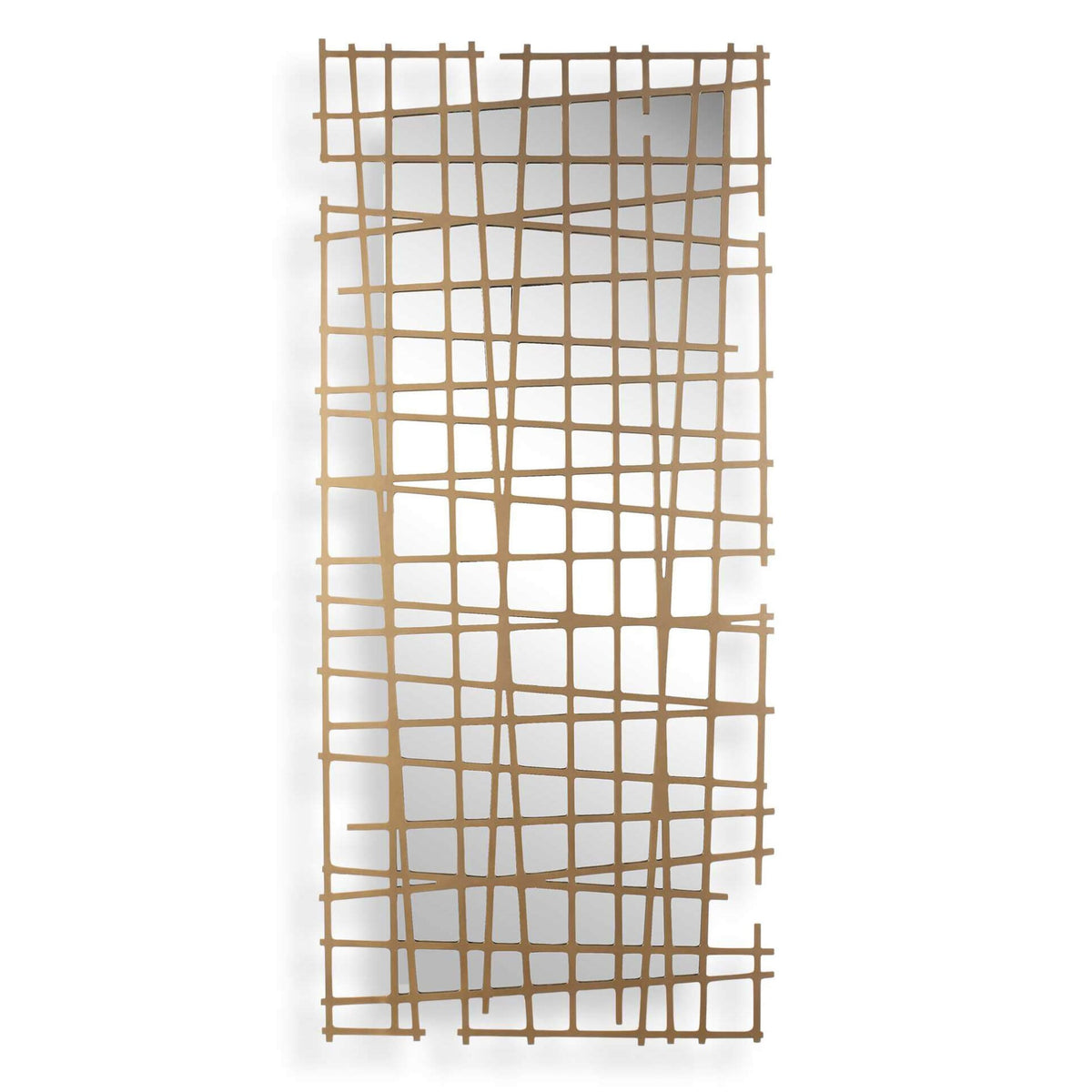 Golden Intersection Mirrored Wall Decor