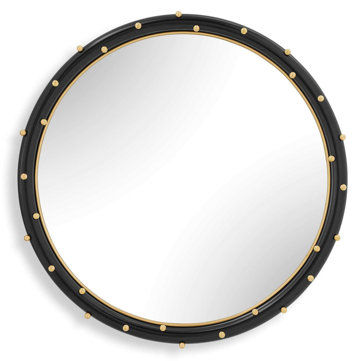 Helia Brass Round Mirror