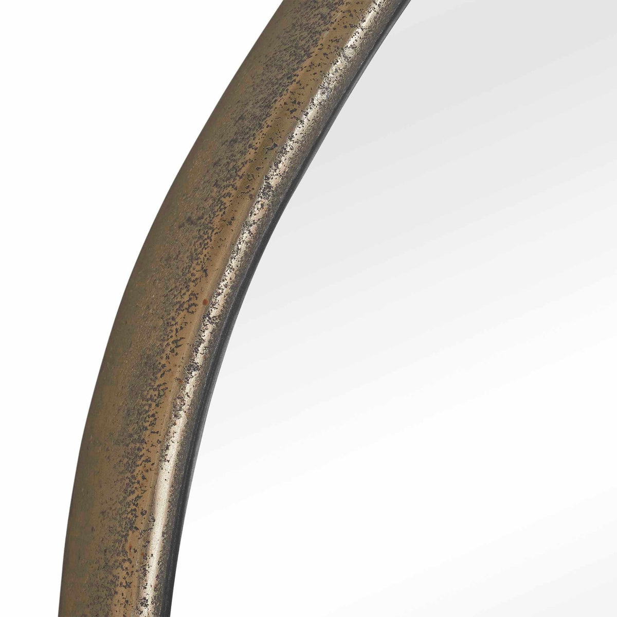 Lowen Round Mirror – Antique Brass