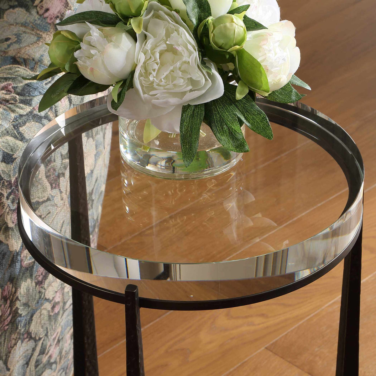 Midas Round Side Table – Dark Bronze