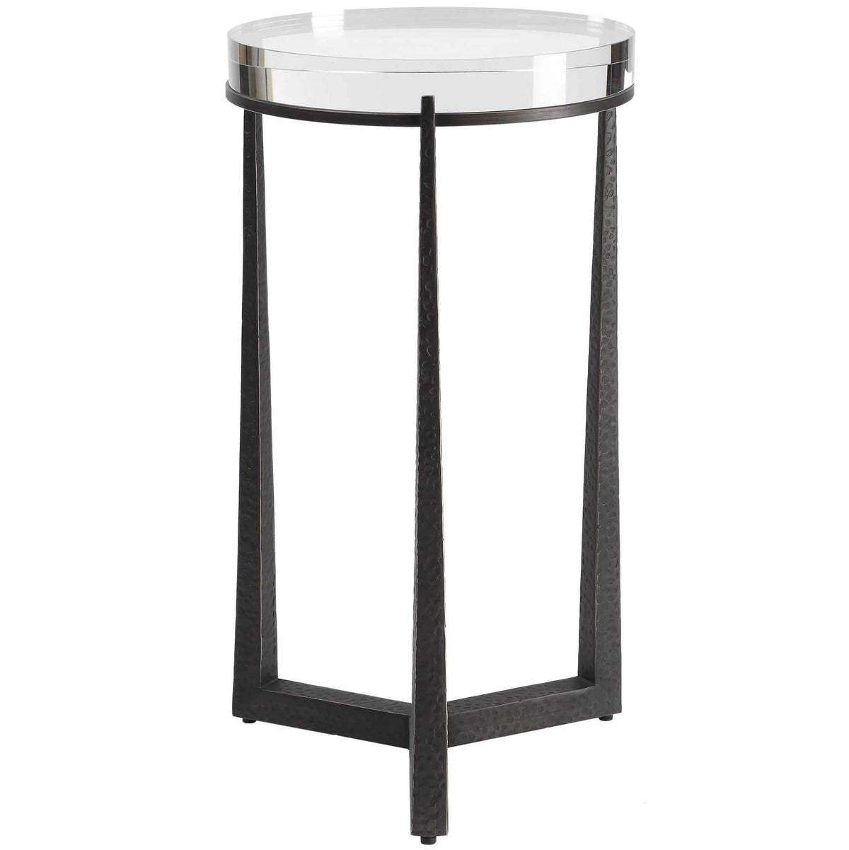 Midas Round Side Table – Dark Bronze