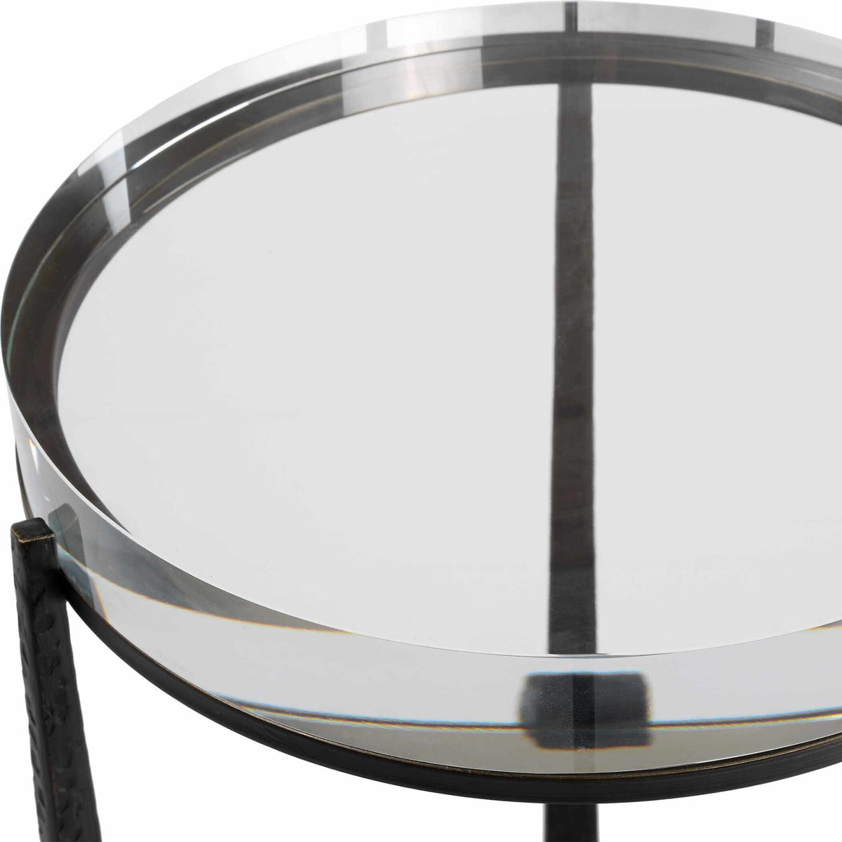Midas Round Side Table – Dark Bronze