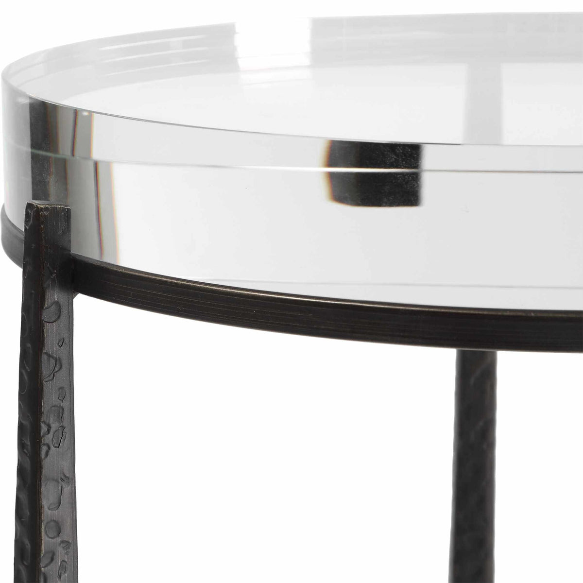 Midas Round Side Table – Dark Bronze