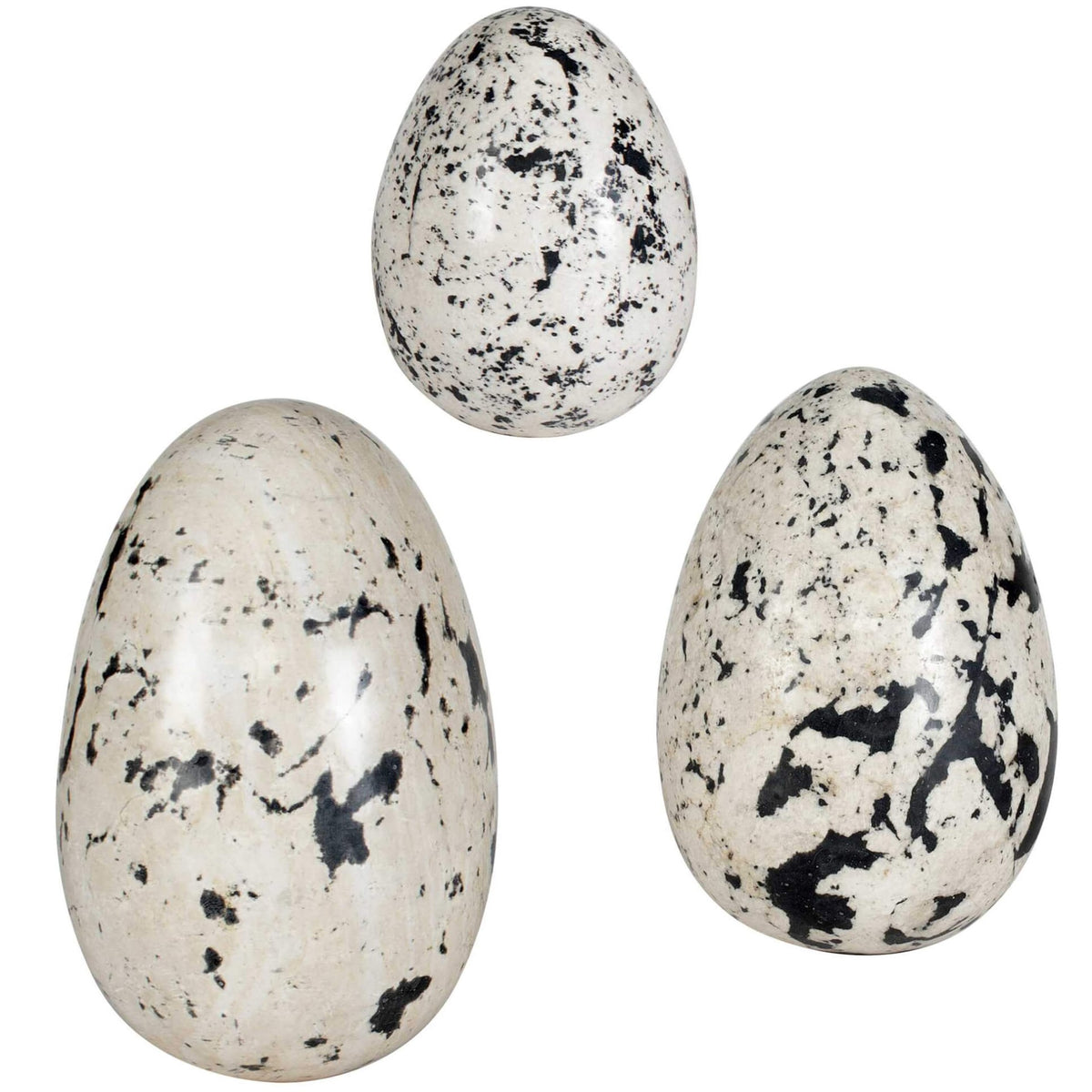 Nest Trio Indoor-Outdoor Stone Eggs – Set of 3